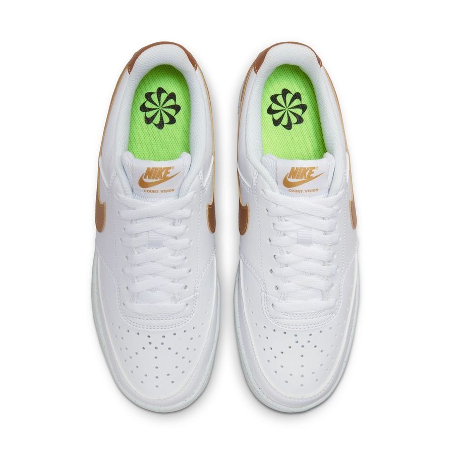 Nike Chaussures Court Vision Low Next Nature - Blanc/Doré Femme