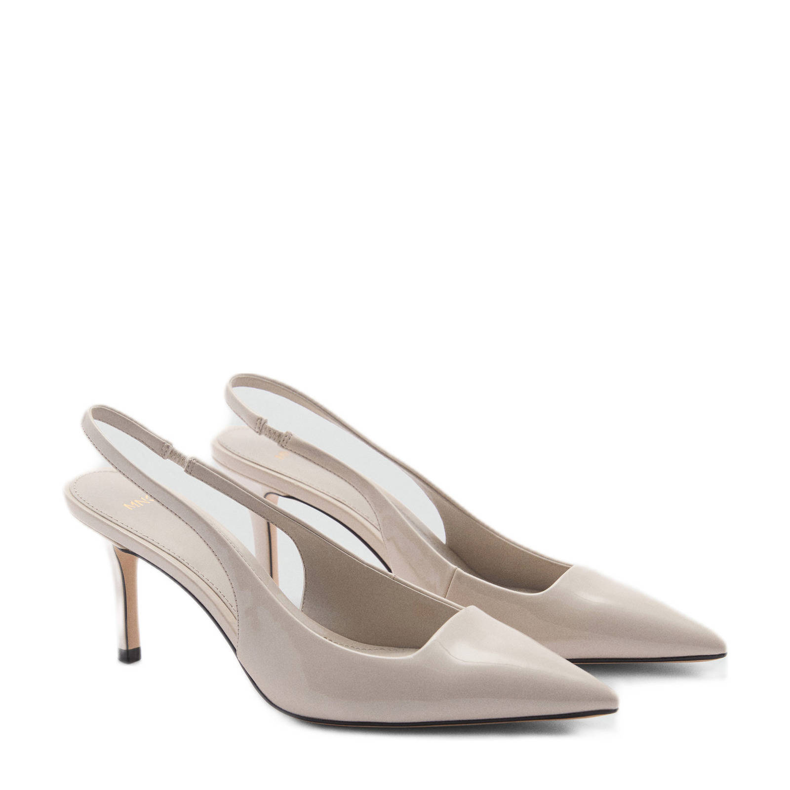 Mango slingback pumps ecru