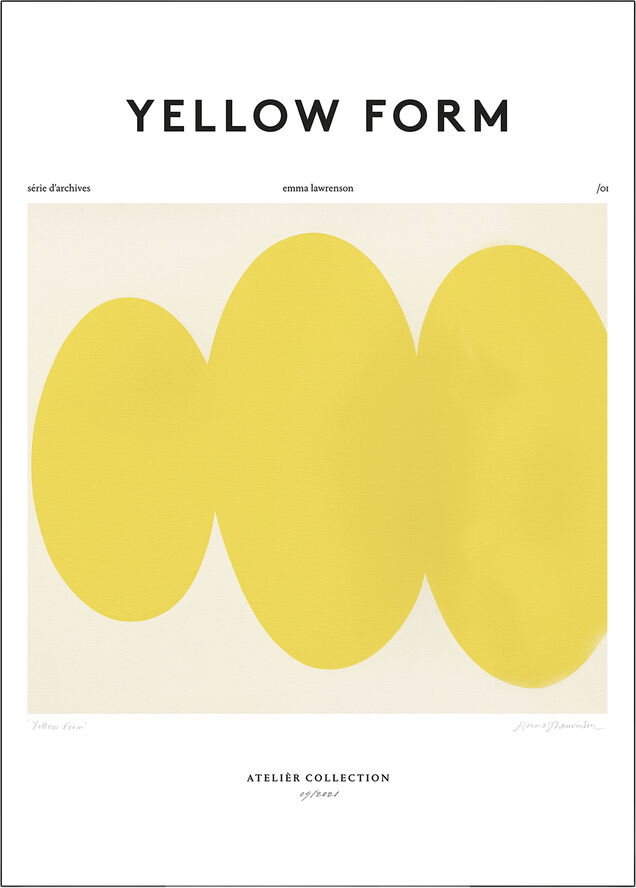 Poster & Frame Yellow Form Flerfarvet