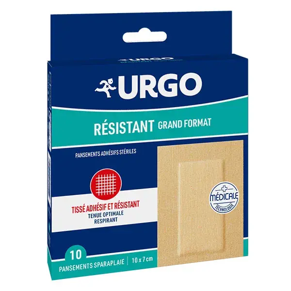 Curativo Urgo-Resistente - Tamanho Grande - 10 curativos