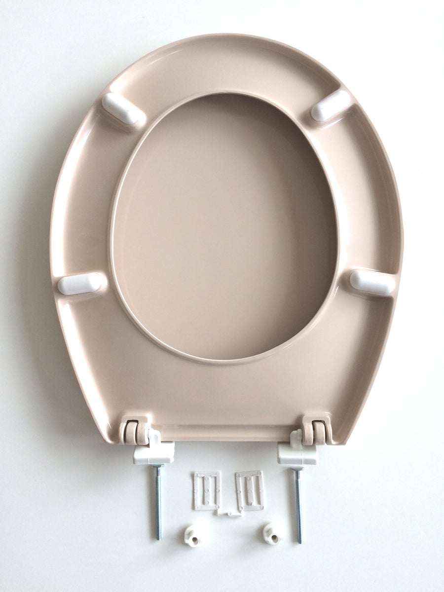 Klassieke toiletzitting Bernina beige, Duroplast, past op alle gangbare toiletten