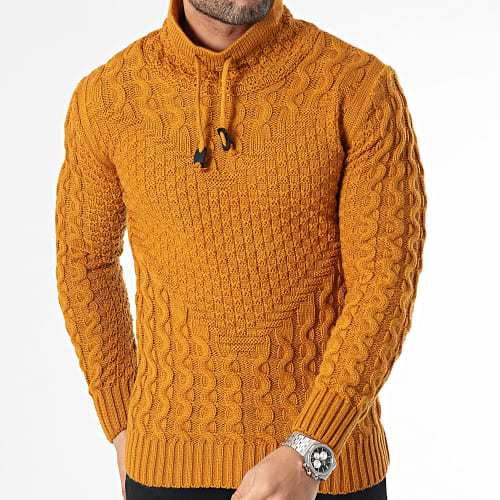 Pull Col Montant Camel