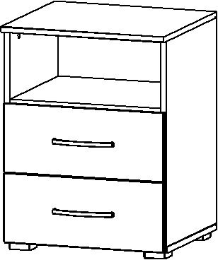 Nachttisch ADITIO III 47 x 62 cm Alpinweiß