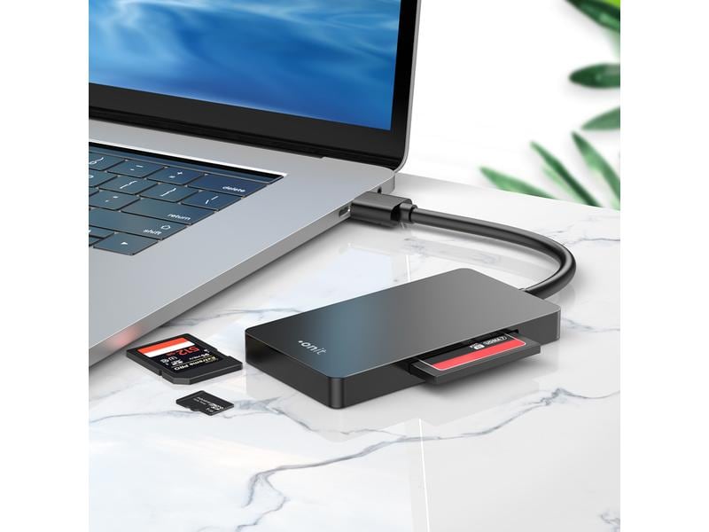 onit Card Reader Extern USB-A 3-in-1 Speicherkartenleser mit drei Slots