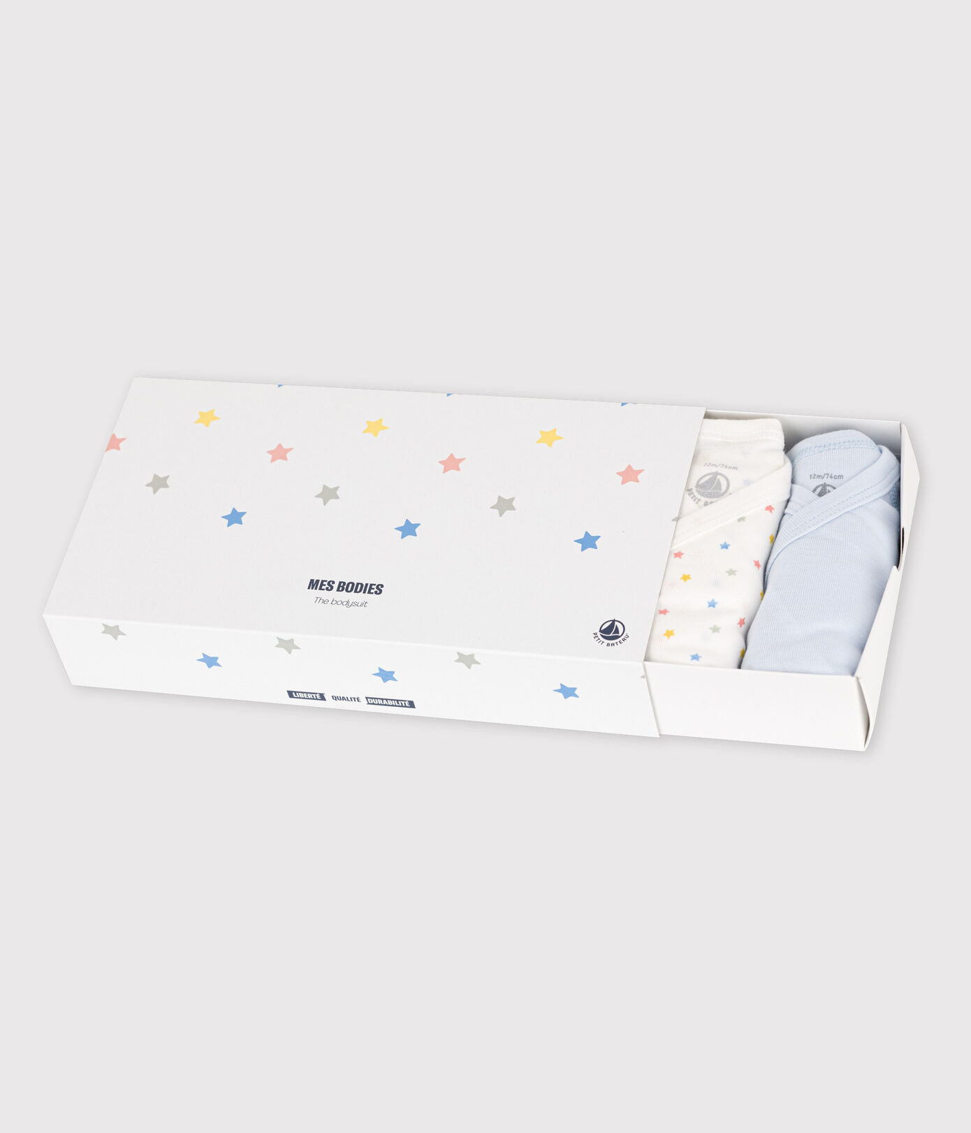 Lot de 5 bodies bébé en coton biologique
