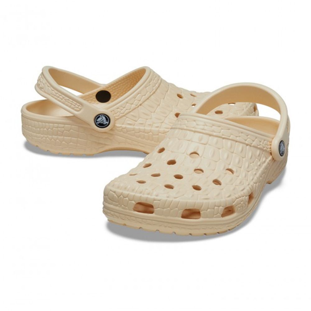 Crocs CLASSIC CROCSKIN - Sabots Femme vanilla