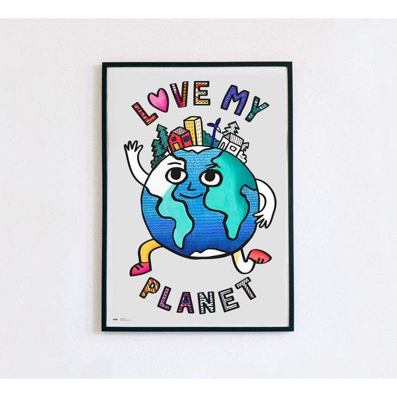 Poster à colorier Love my planet Omy