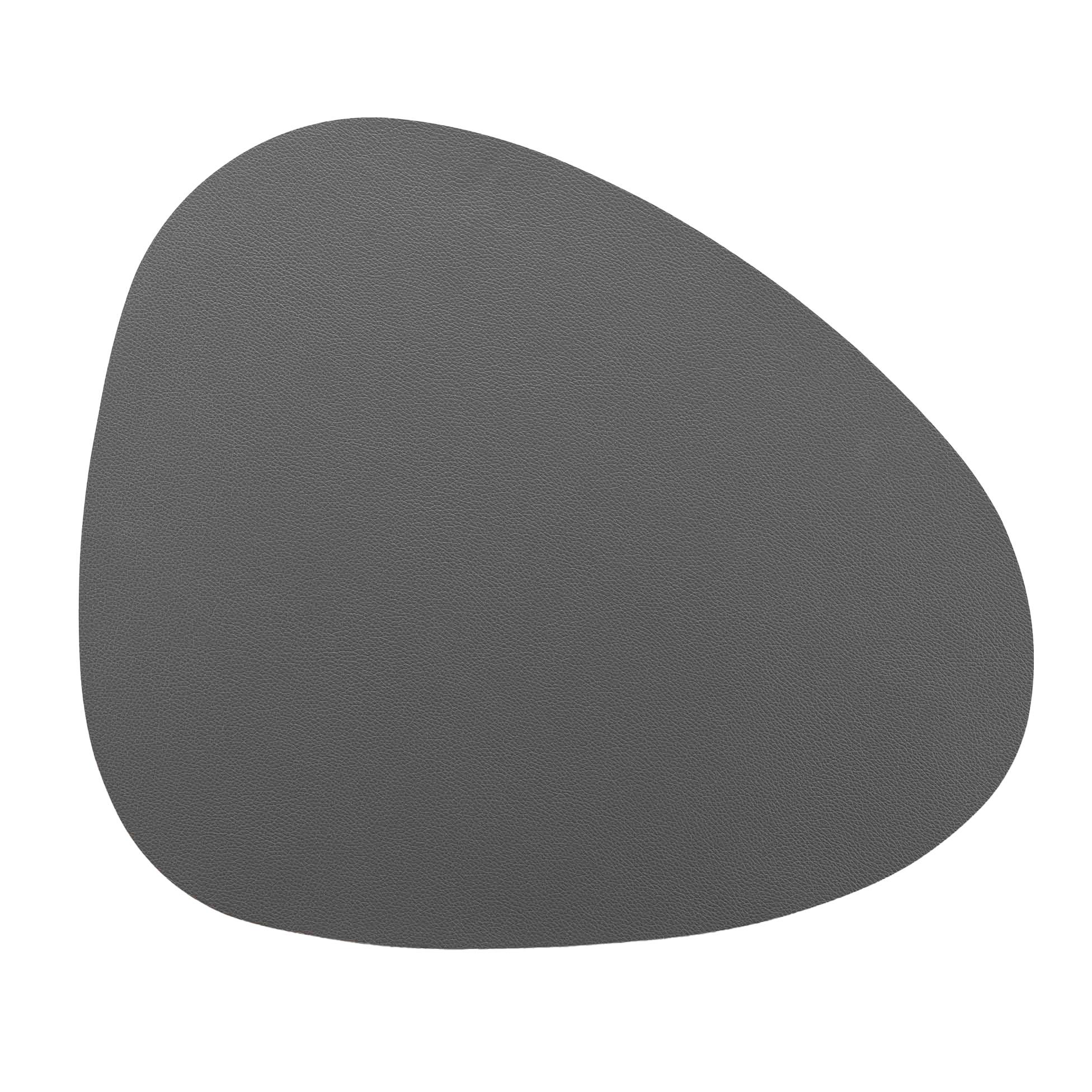 SET TABLE 37X45CM IMITATION CUIR GALITA GRIS