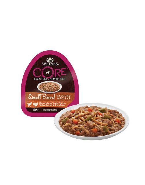 Wellness Core Small Breed Savoury Medleys 85 g - Hondenvoer