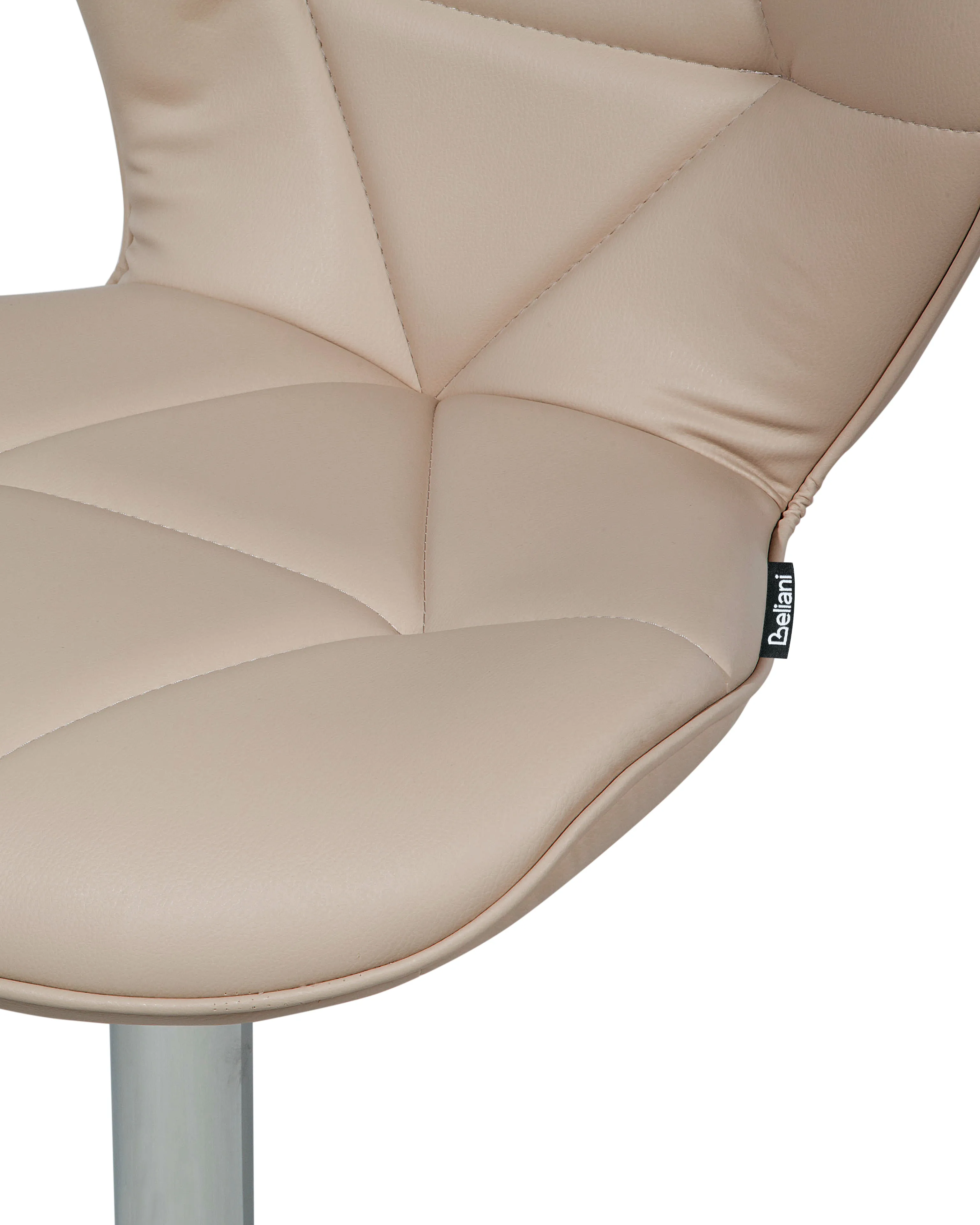 Set van 2 barstoelen VALETTA Kunstleer draaibaar Lichtbeige