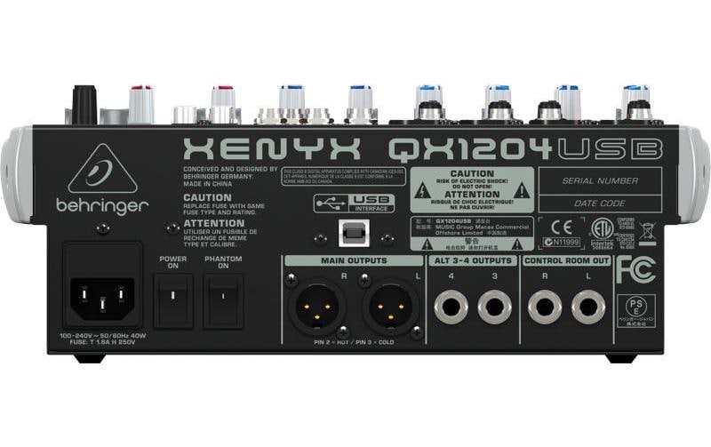 Mischpult Xenyx QX1204 USB<br>Mischpult mit USB-Anschlüssen