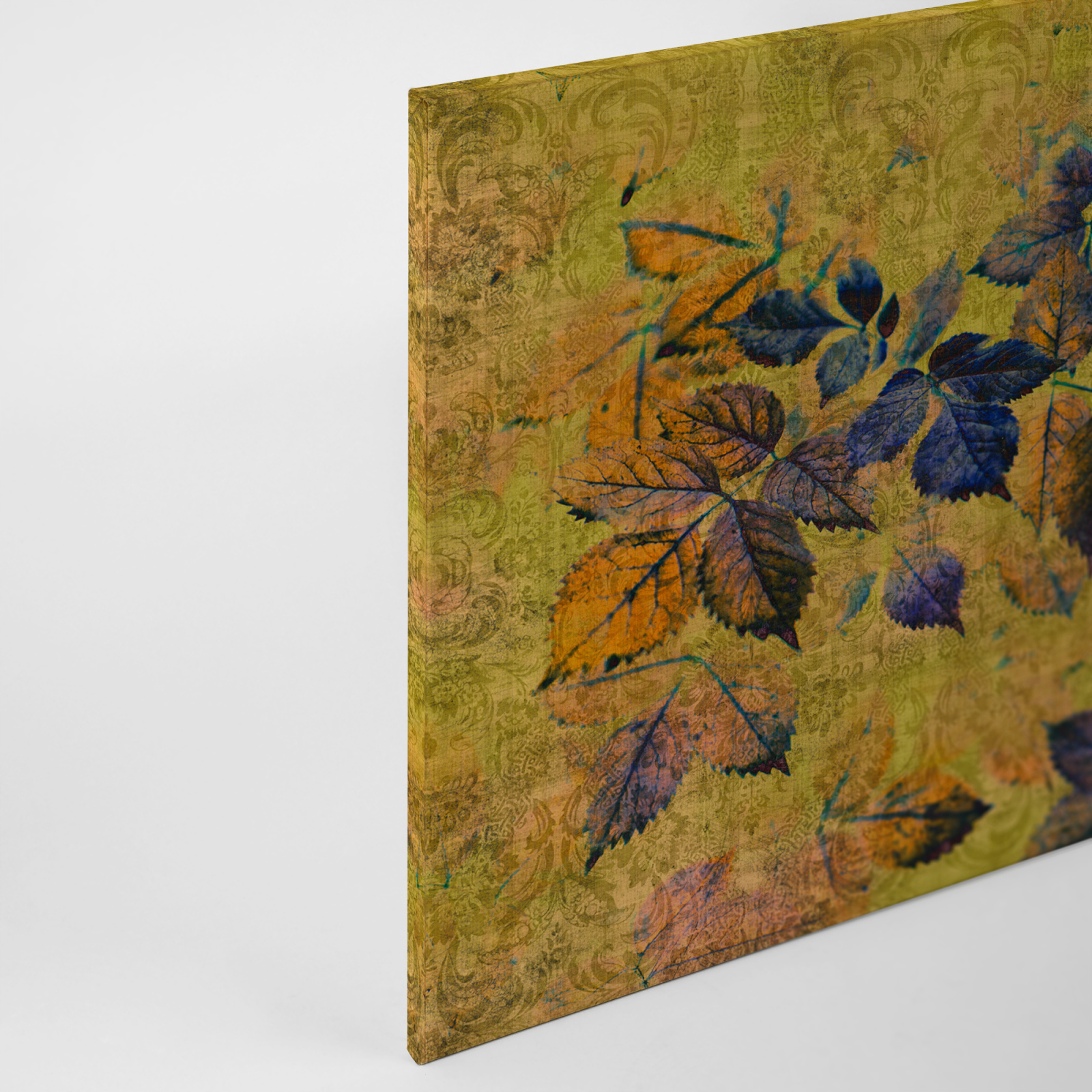 Leinwandbild FLORALDESIGN - gelb-orange - 90x60 cm