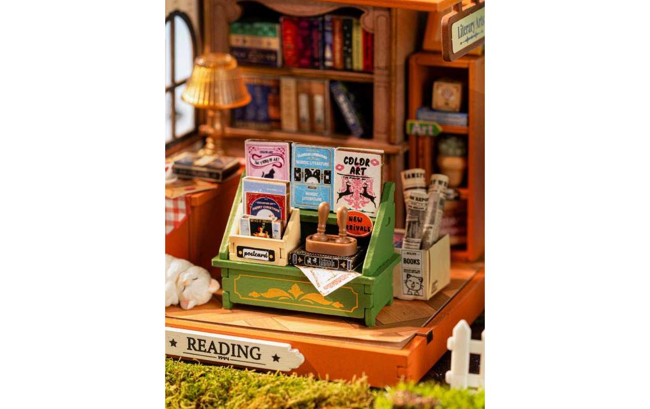 Bausatz Bookshop3D-Puzzle aus Sperrholz
