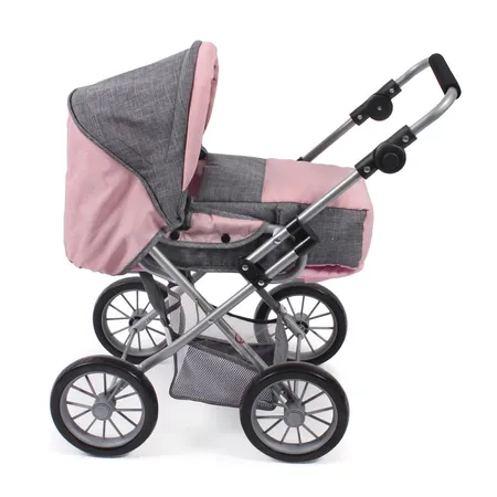Bayer Chic 2000 Kombi-Puppenwagen Leni Melange grau-rosa