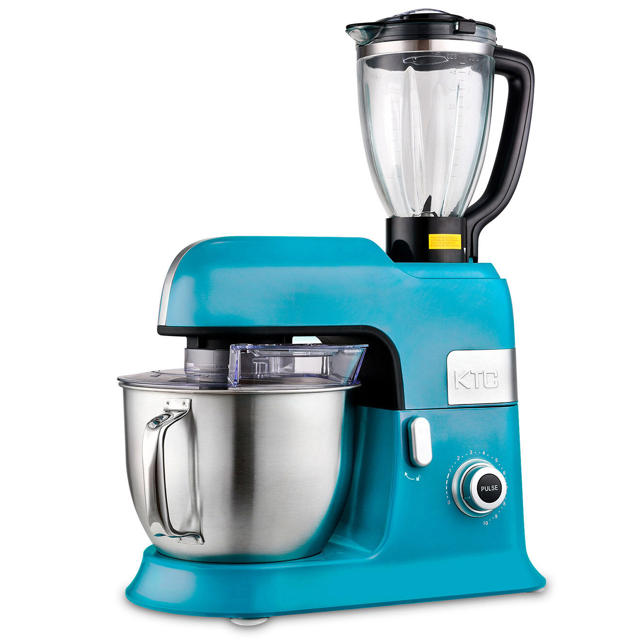 Kitchencook Robot pétrin avec bras amovible à 35° bleu - 6.5 L