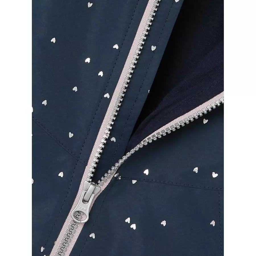 name it Jacke Nbfmaxi Foil Heart Dark Sapphire
