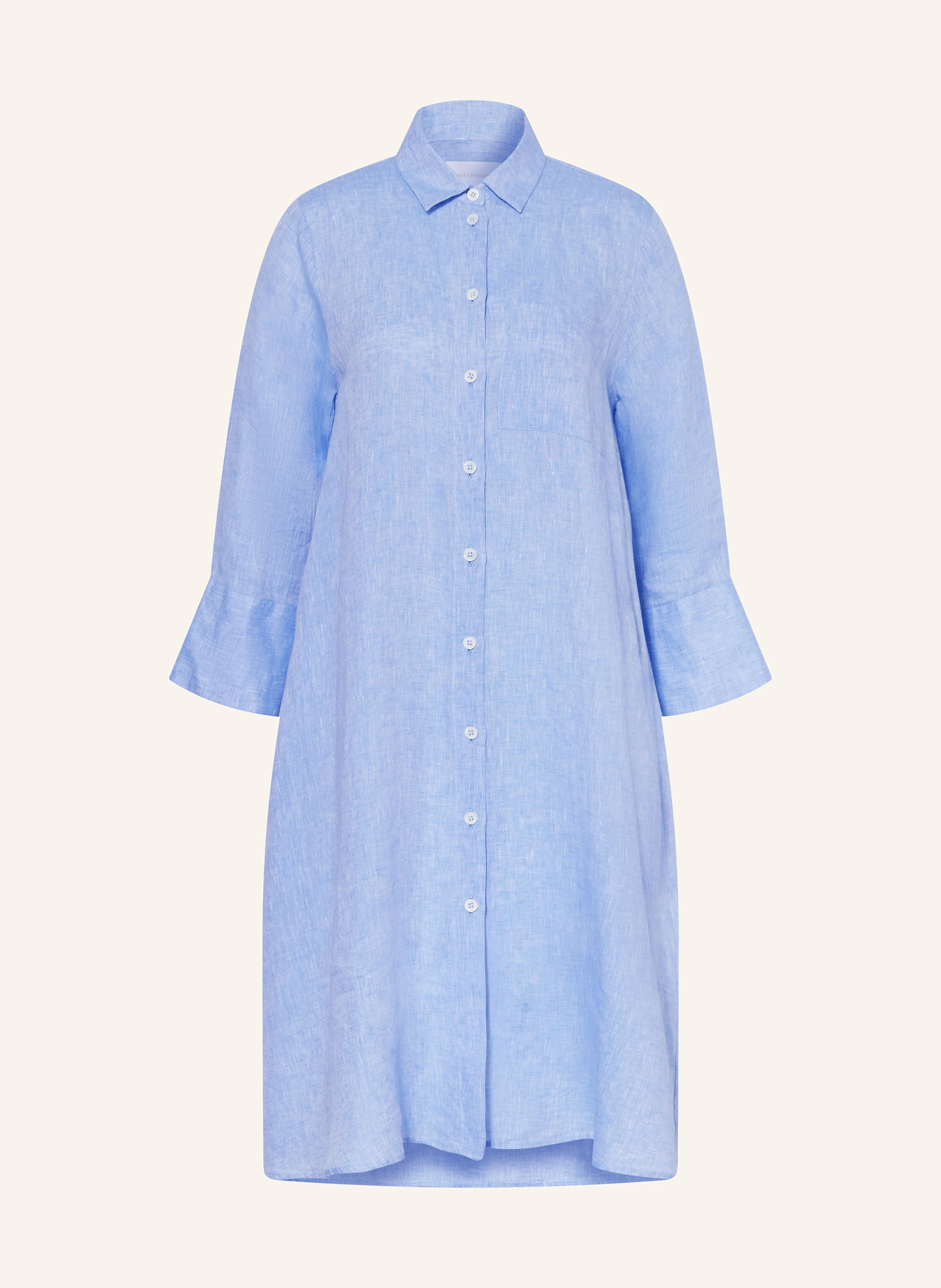 ROBERT FRIEDMAN Hemdblusenkleid aus Leinen