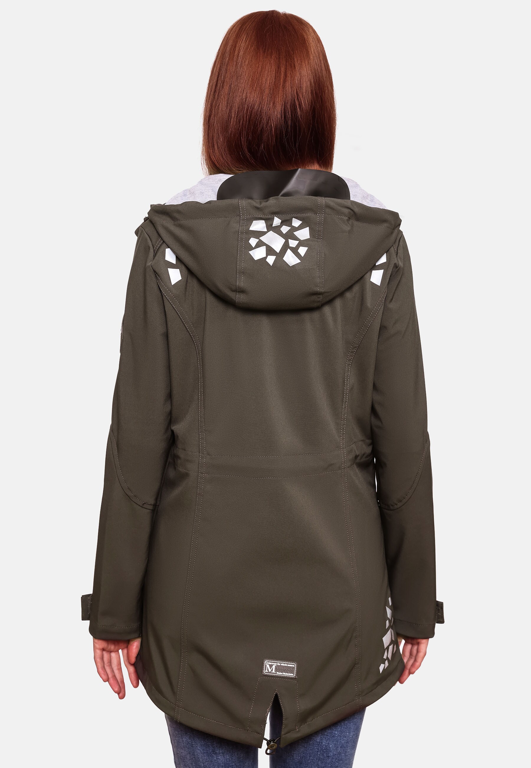 MARIKOO Damen Softshelljacke Outdoor Funktionsjacke aus Wasserabweisendem Obermaterial Ulissaa