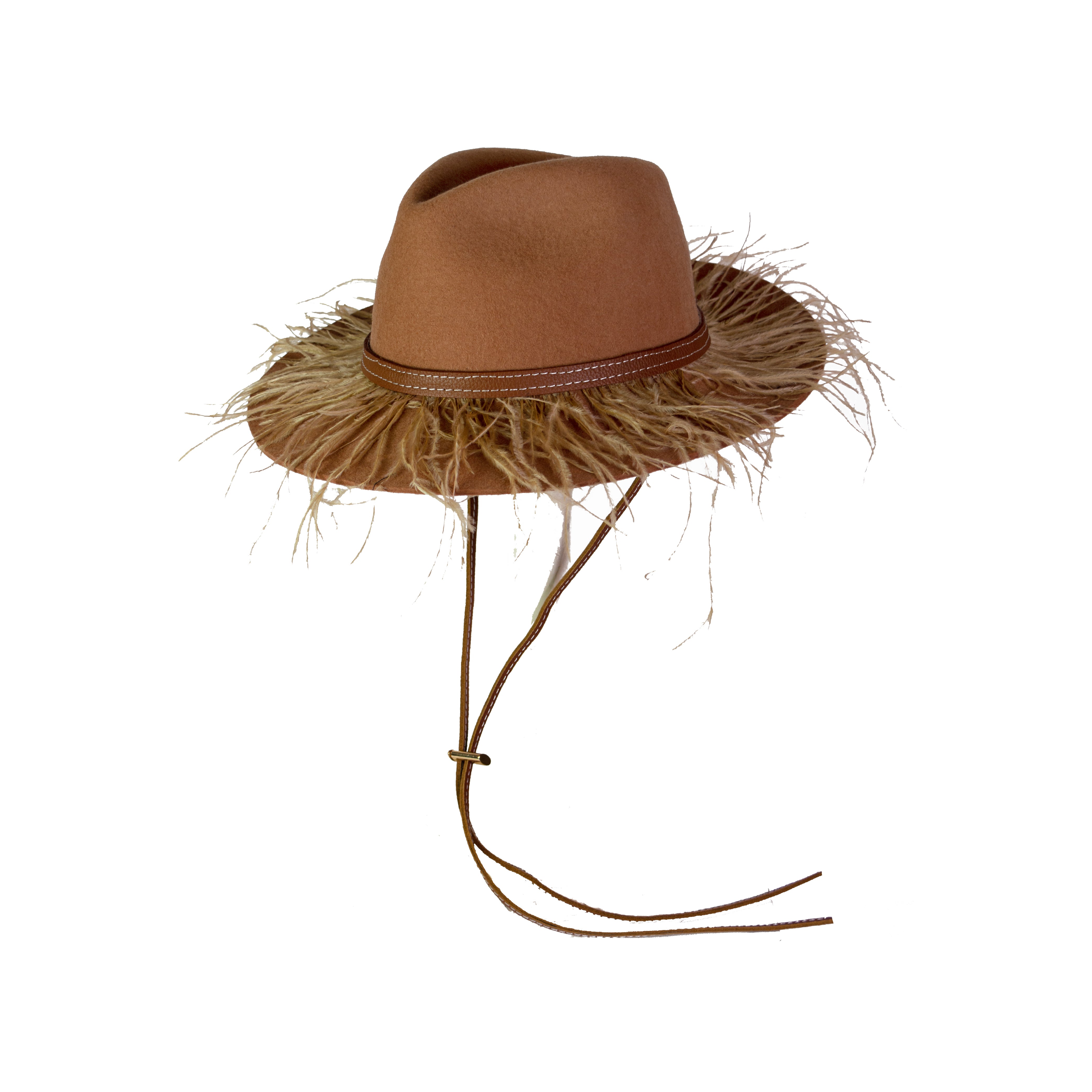 Chapeau en feutre à strass