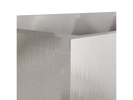 Jardinière argenté 62x40x39 cm acier inoxydable