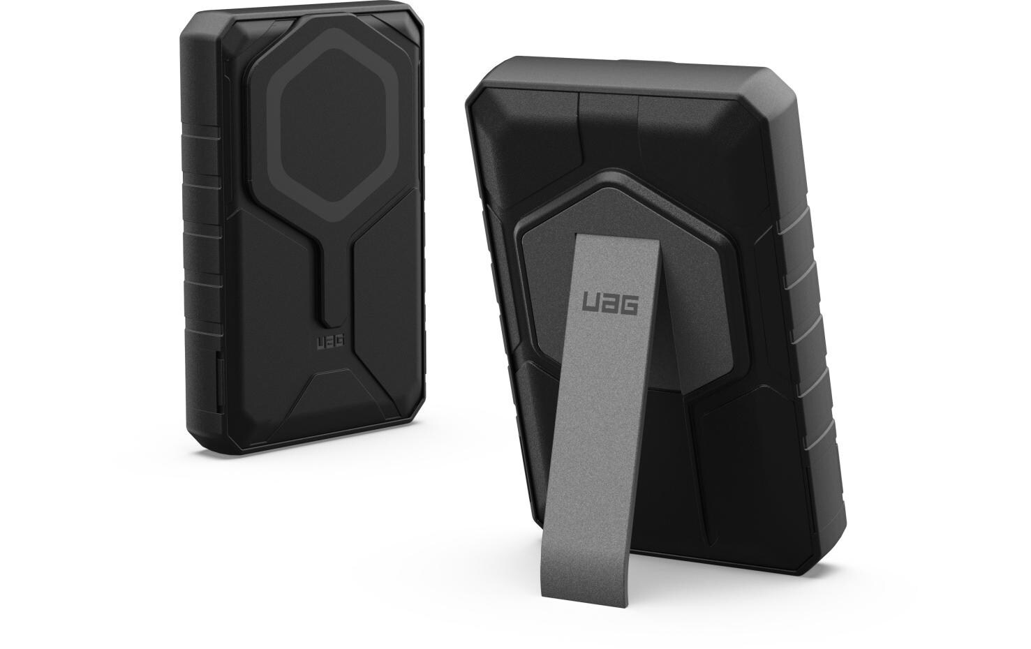 Rugged 10K Wireless Power Bank 10000 mAh Grau/SchwarzMagSafe-kompatible Powerbank mit Integriertem Metall-Kickstand