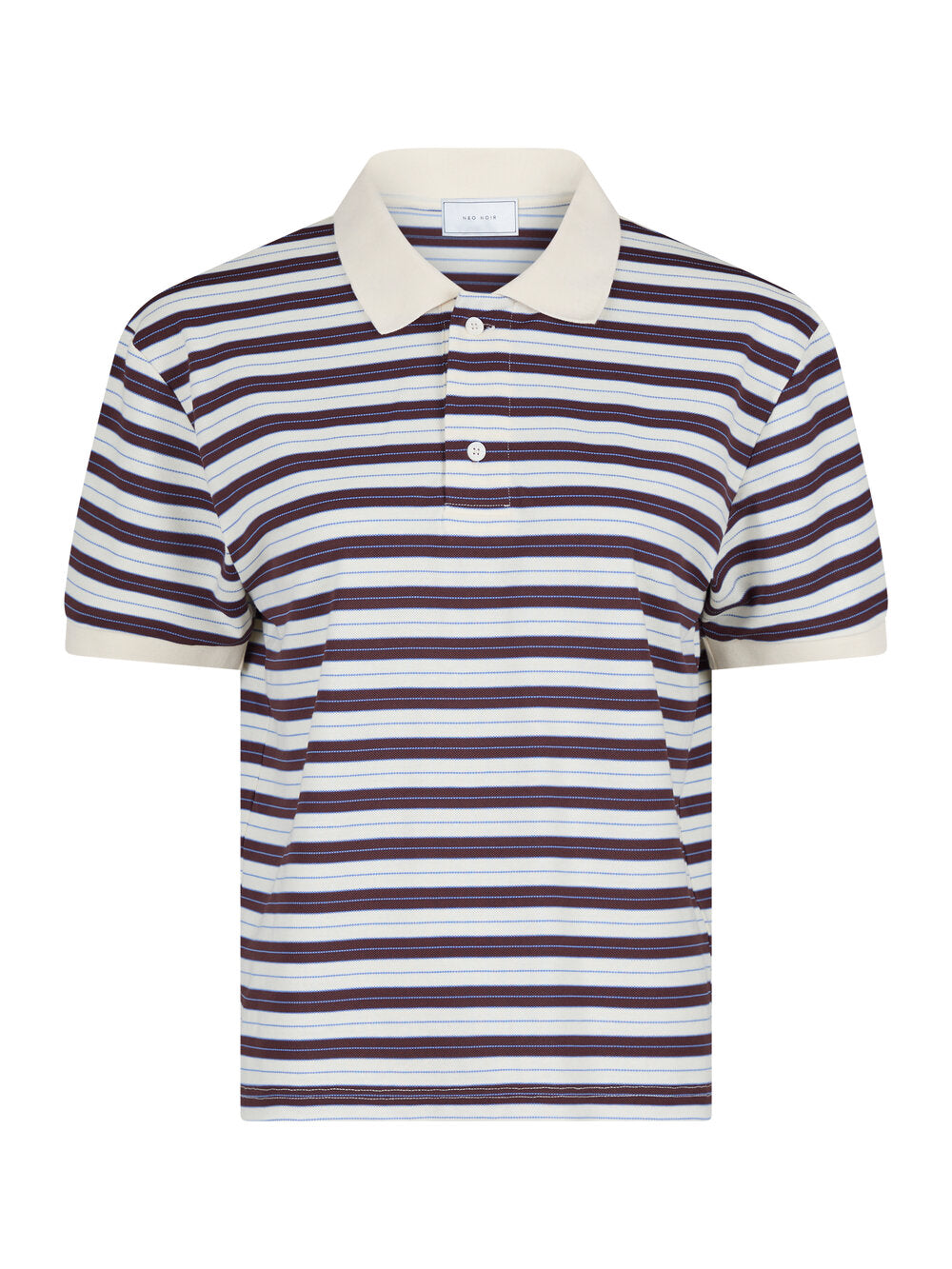 Neo Noir  Beta Stripe Polo T-shirt - Brown