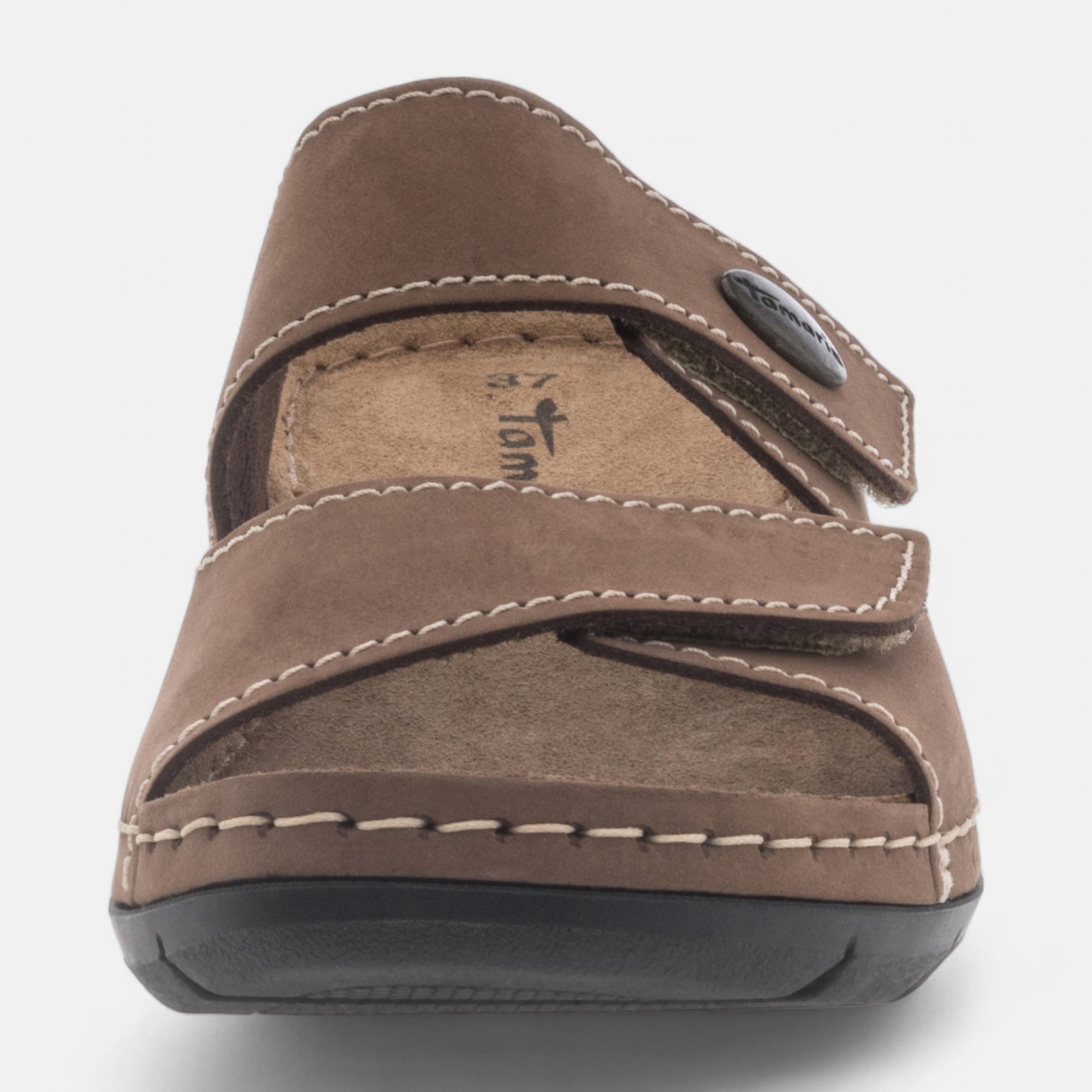 Chaussures confort paramédical Femme en cuir taupe