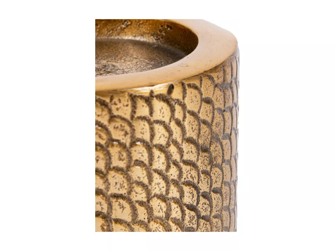 Bougeoir Croco chic en laiton Bazar Bizar