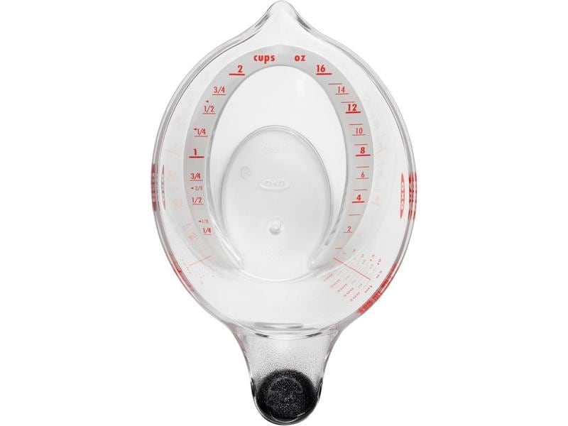 Oxo Good Grips Messbecher 2.5 dl, Schwarz/Transparent Kanne zur Flüssigkeitsmessung