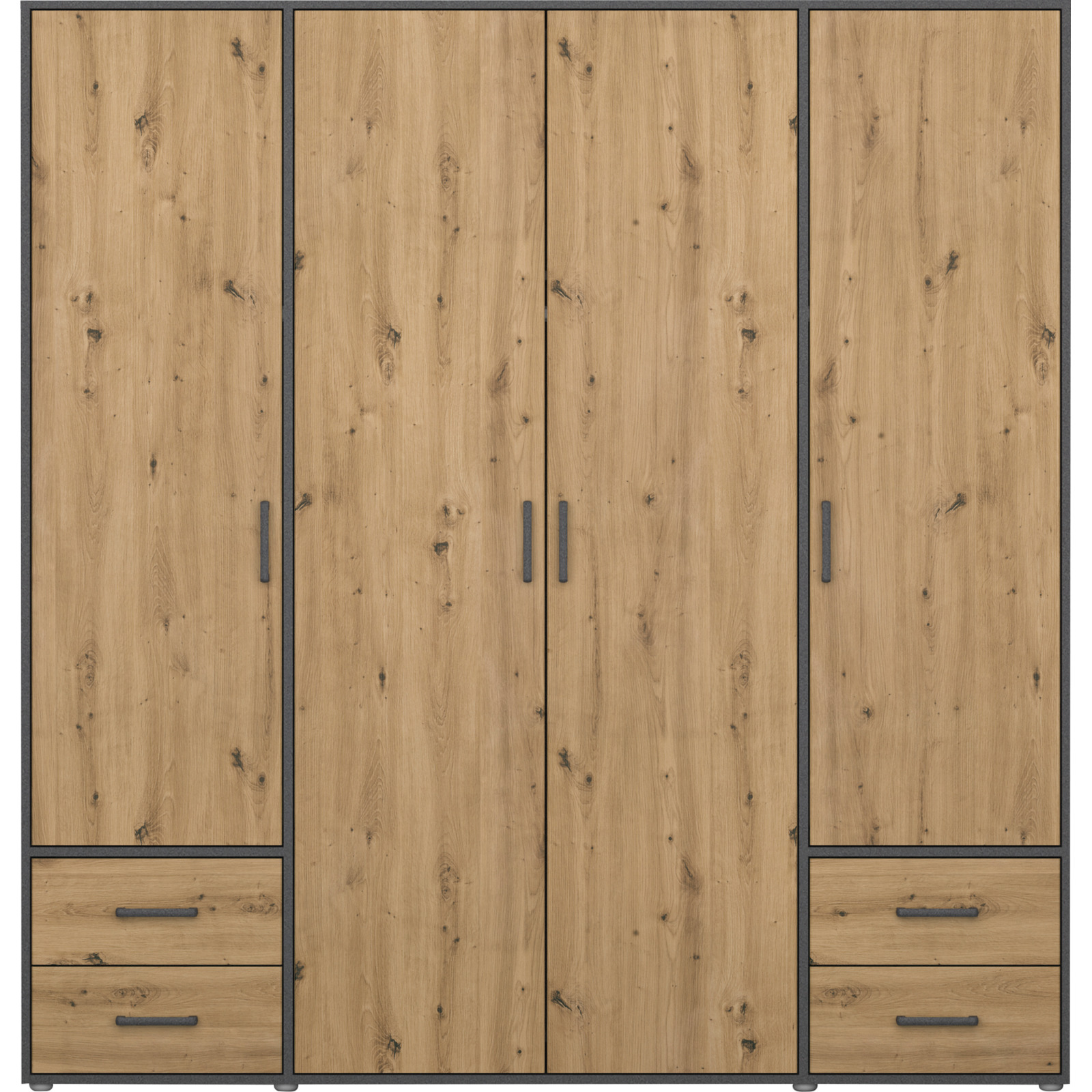Schrank Voyager Dekor 187 x 194 x 53 cm grau met. / Artisan
