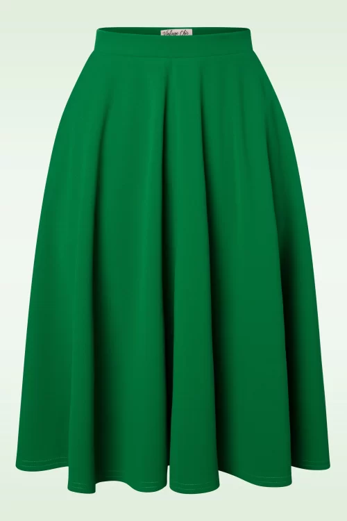 Vintage Chic for Topvintage Sheila swingrok in smaragdgroen