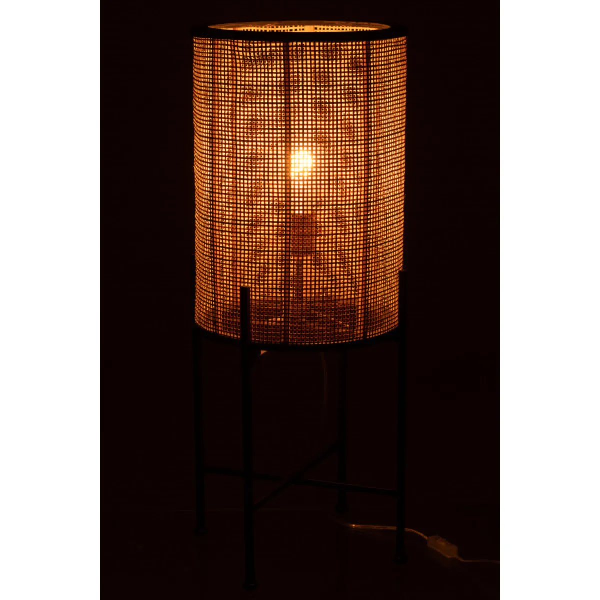 Dansmamaison Lampe Métal/Bambou Naturelle