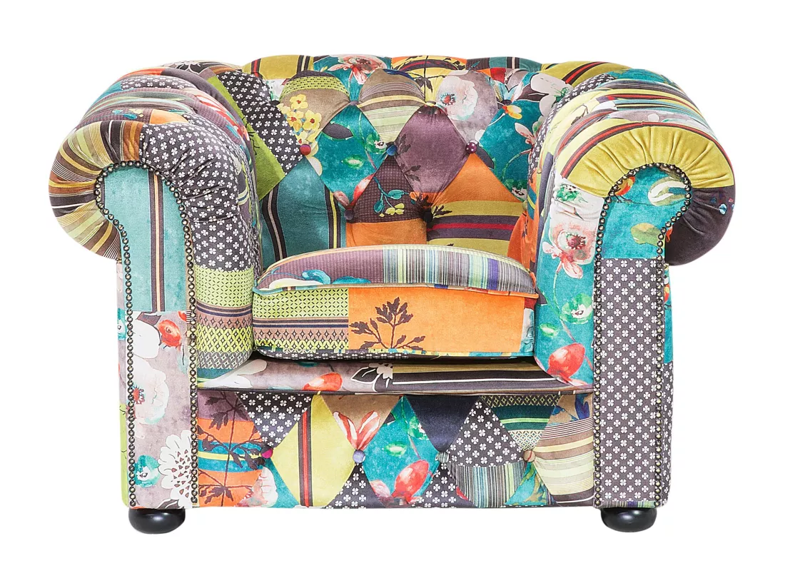 Fauteuil CHESTERFIELD Tissu Vert clair