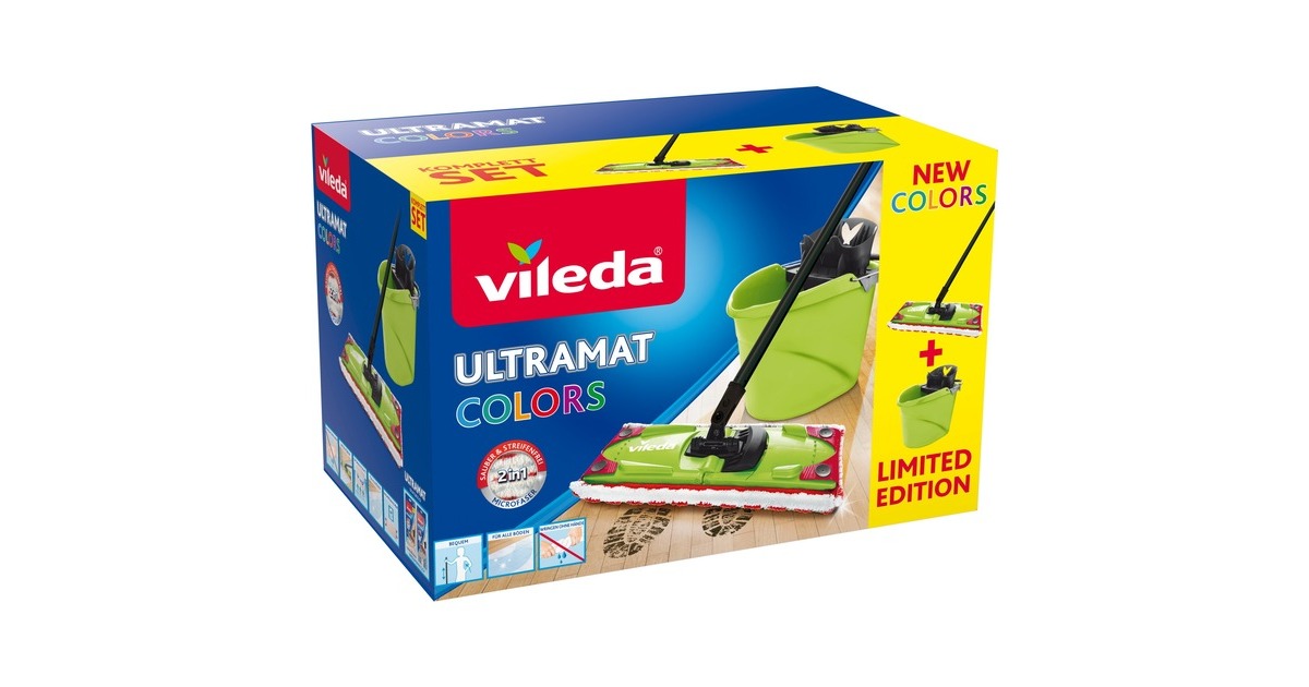 ViledaUltramat Colors 2in1 Complete set vloerwisser  (Groen/zwart)