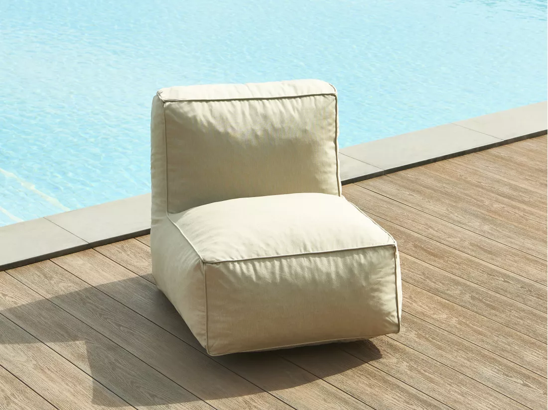 Fauteuil de jardin en tissu - Beige - NOUMARA de MYLIA