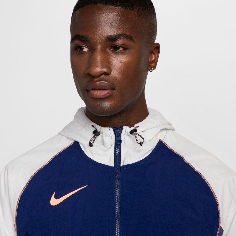 Nike Veste d'Entraînement Imperméable Strike   Woven - Bleu/Blanc/Dark Purple Orange