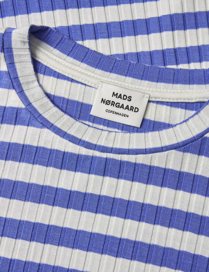Mads Nørgaard - Copenhagen 5x5 Classic Stripe Talika Top Blå hvid striber