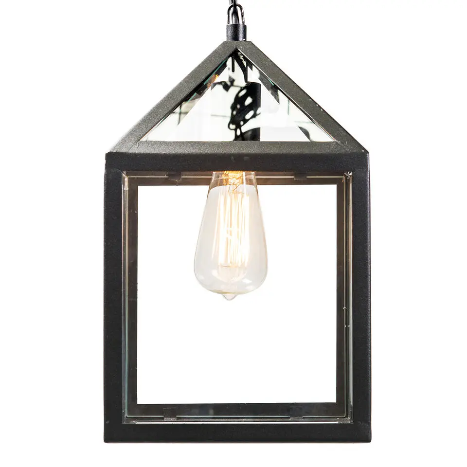 Qazqa hanglampen buiten amsterdam zwart e27