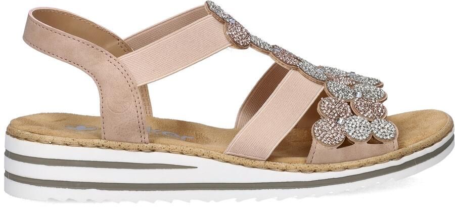 Rieker Sandalen Plat Sandalen Plat Roze