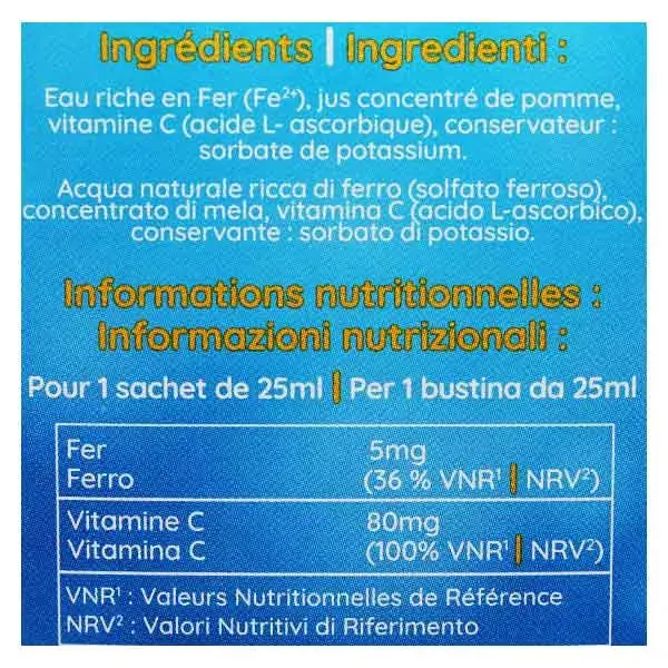 FERROTONE Maçã - 14 sachês de dose única