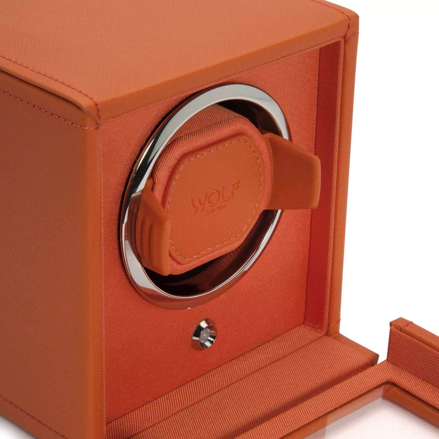 Wolf Cub Watch Winder 1 ur Orange Imiteret Læder 461139