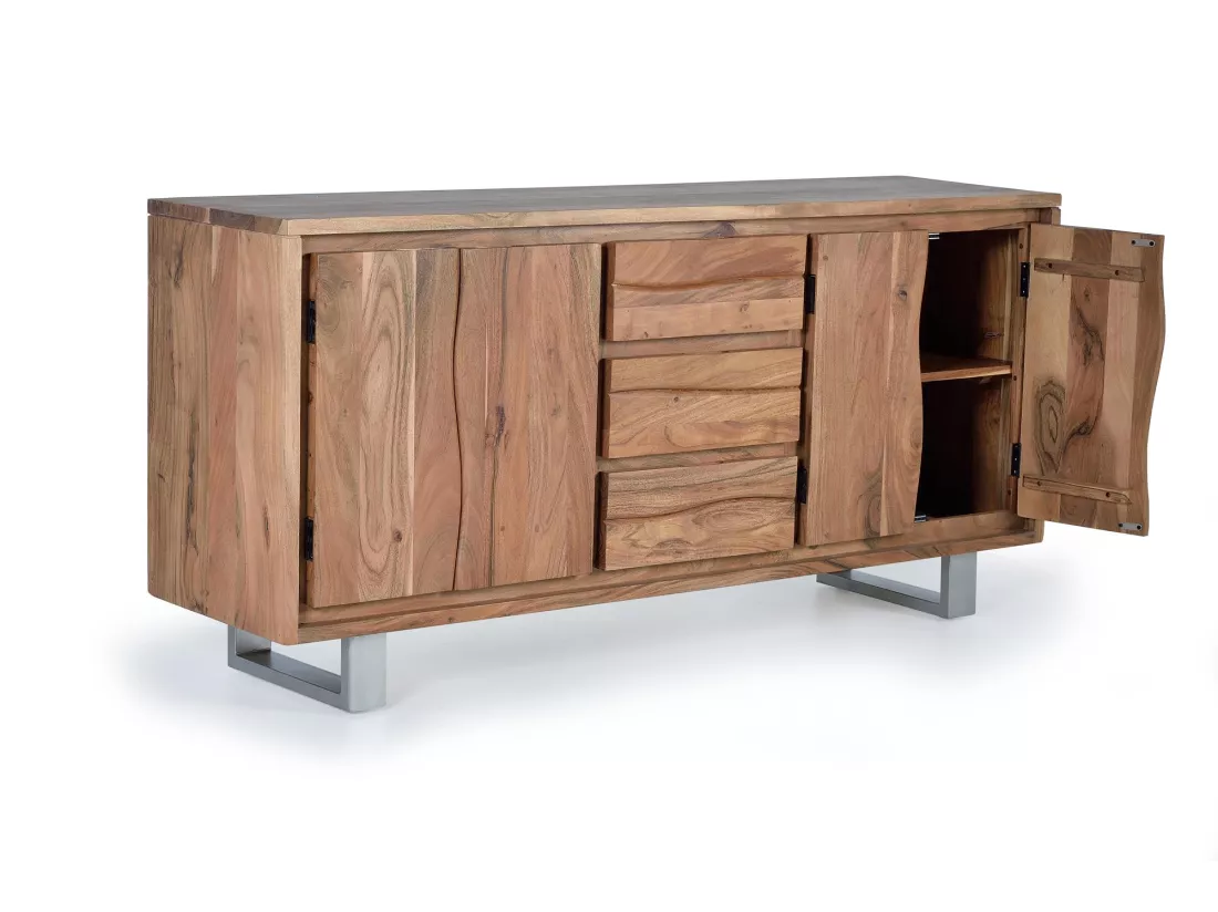 Buffet en bois d'acacia Marrón.Giner y Colomer.82x45x172