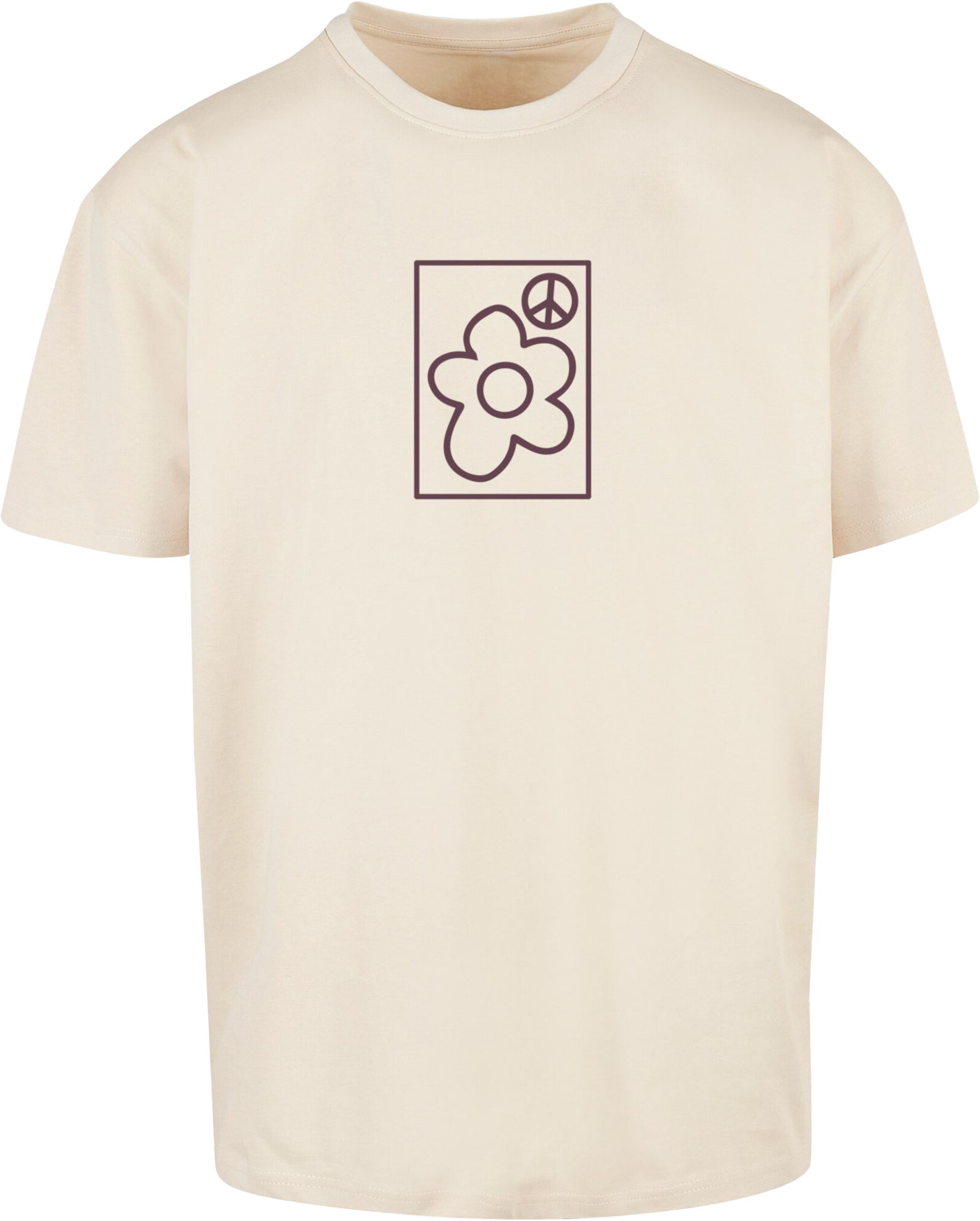 Mister Tee More Peace O T-Shirt Beige