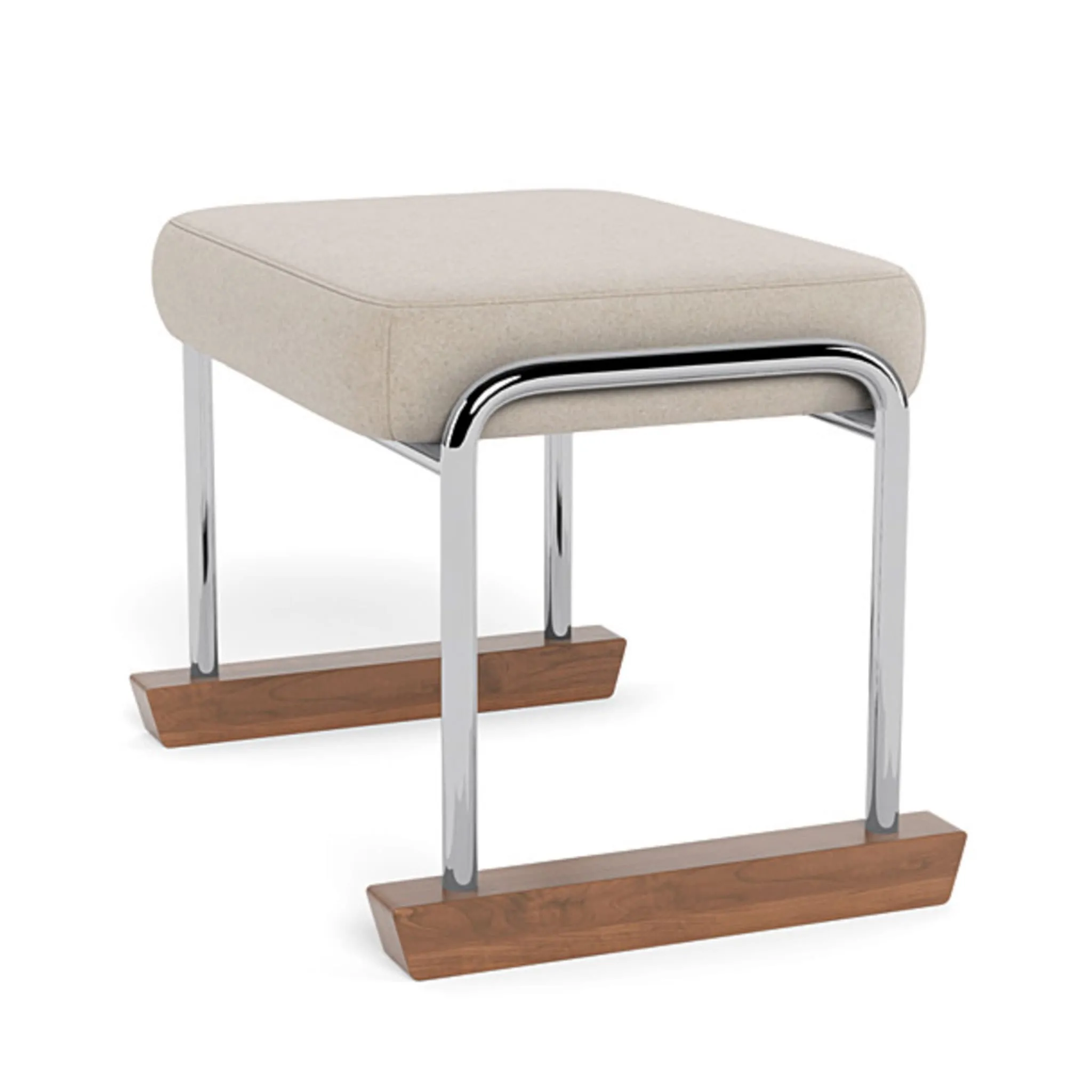 Monte Tabouret Jackson - Laine Oatmeal  Chrome