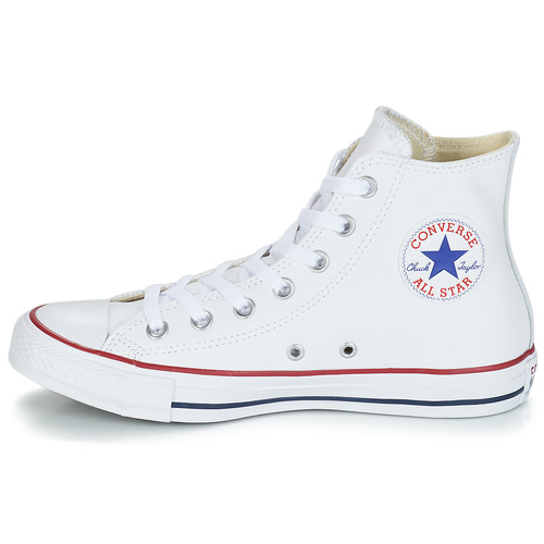 Converse - CHUCK TAYLOR ALL STAR LEATHER HI - Blanc