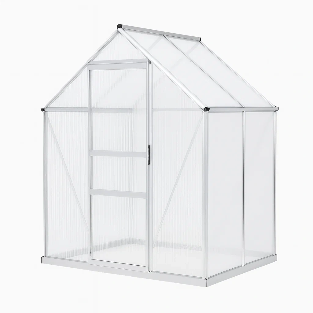 Serre en aluminium et polycarbonate