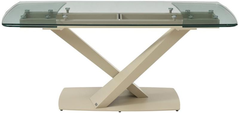 Maison Céphy - MALATA - Eettafel - Transparant - Gehard Glas en Metaal - Verlengbaar van 6 naar 10 Plaatsen