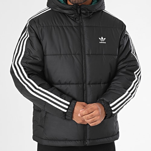 Doudoune Capuche A Bandes Adicolor Reversible HZ0690 Noir