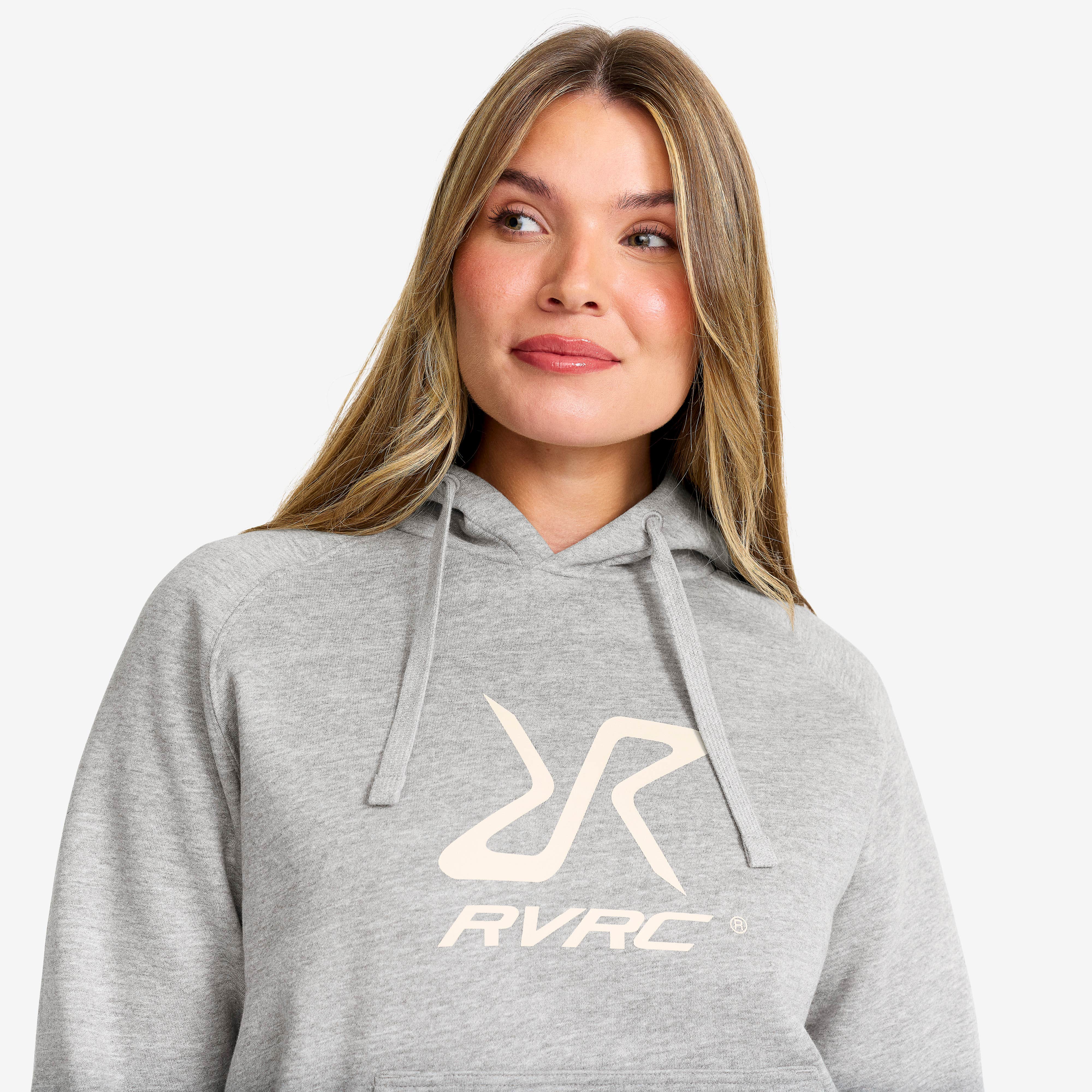 RVRC Hoodie Dame Grey Melange/Oatmeal