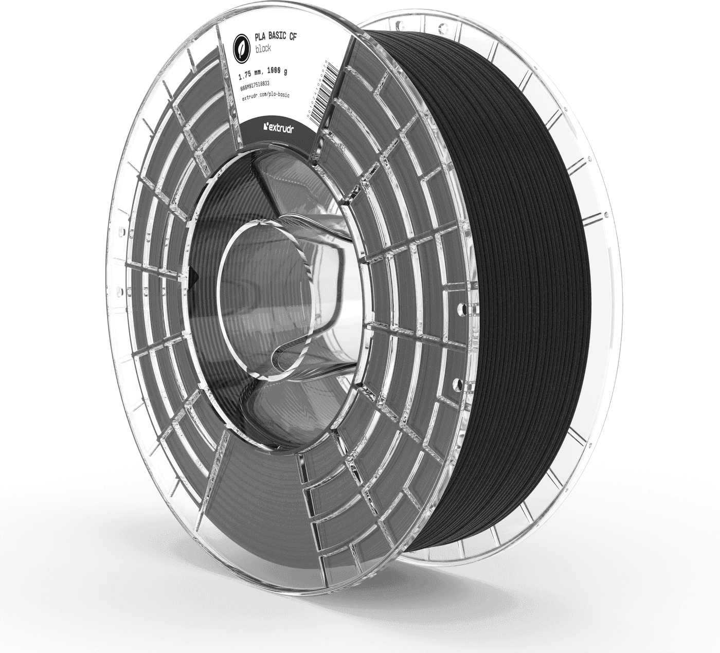 Extrudr  DuraPro ABS CF Schwarz, 1,75 mm /  750 g    Technisches ABS mit Carbonfasern in Schwarz